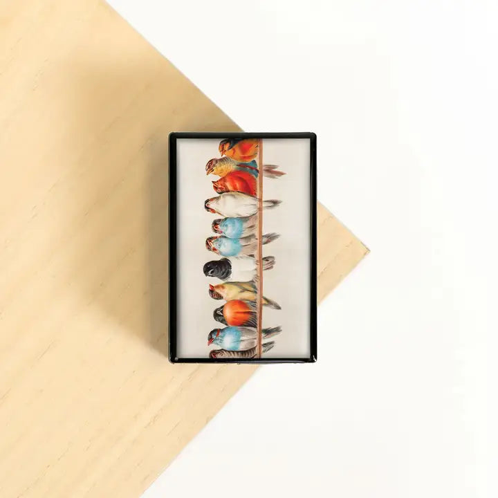 Birds in A Line Wire Slide Box w/ Matches