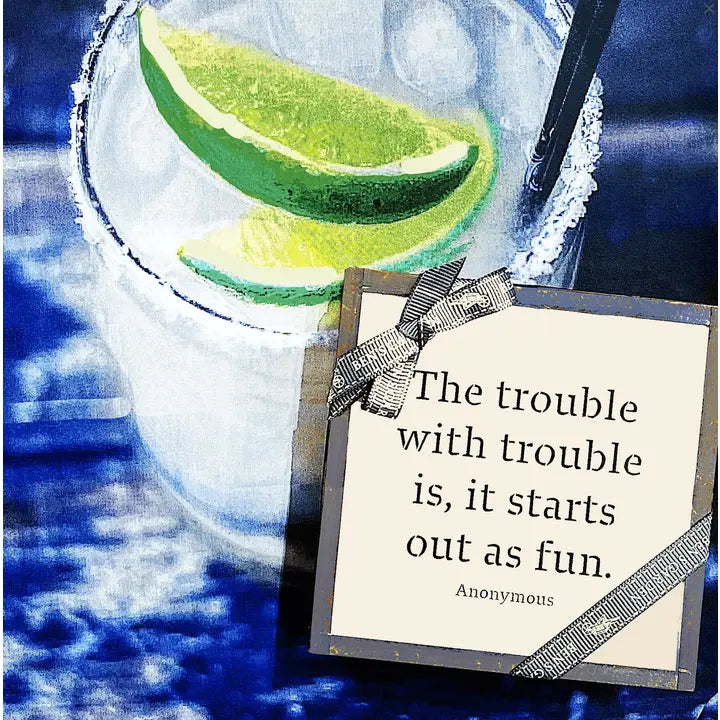 The Trouble with Trouble Coaster Set of 4