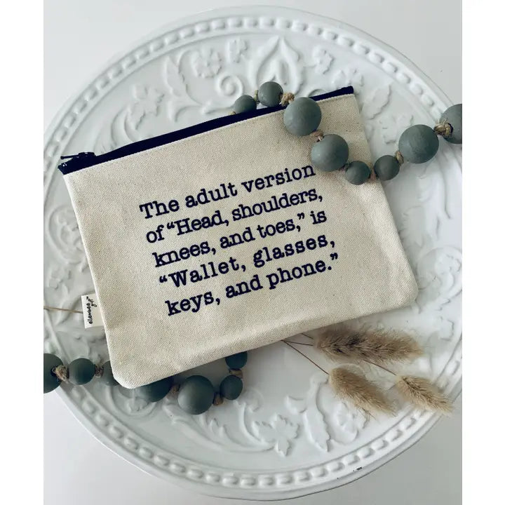 Wallet Glasses Keys and Phone Zipper Pouch