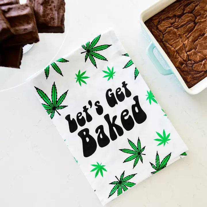 Let's Get Baked Stoner Tea Towel