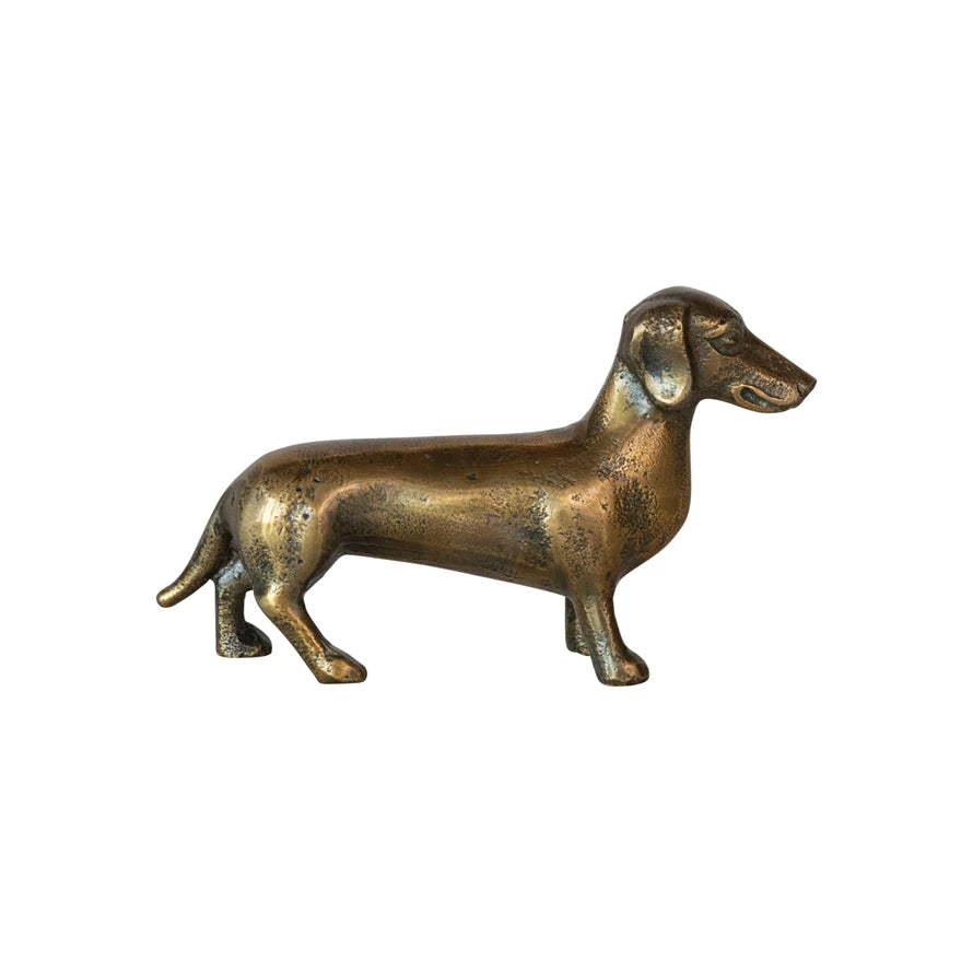 Antique Brass Dachshund