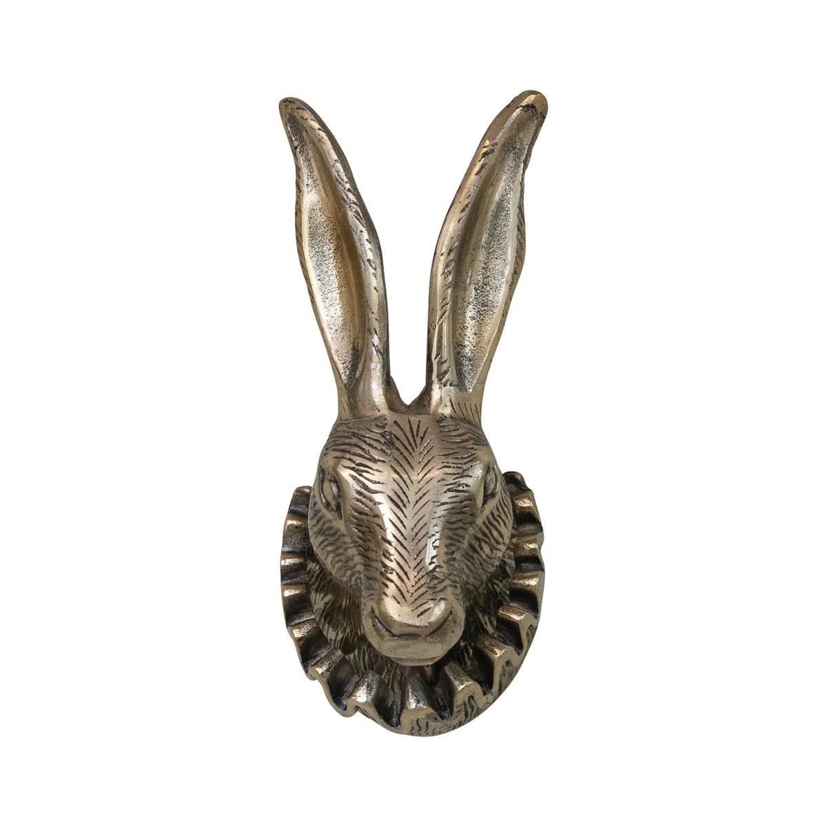 Rabbit Head with Ruff Collar Wall Décor