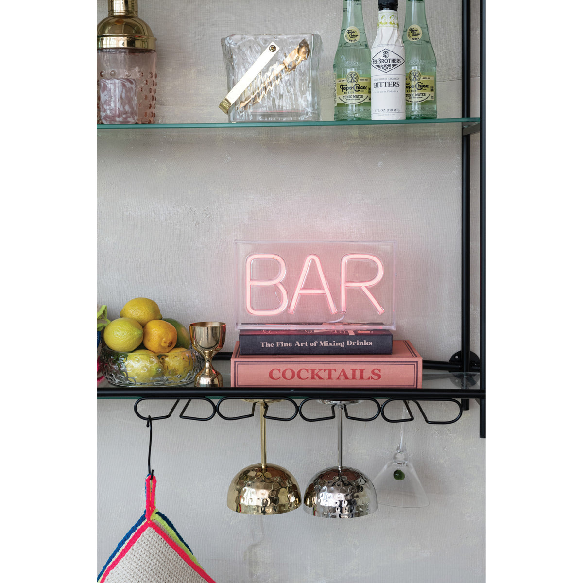 "BAR" LED Neon Light with USB Cord, Red