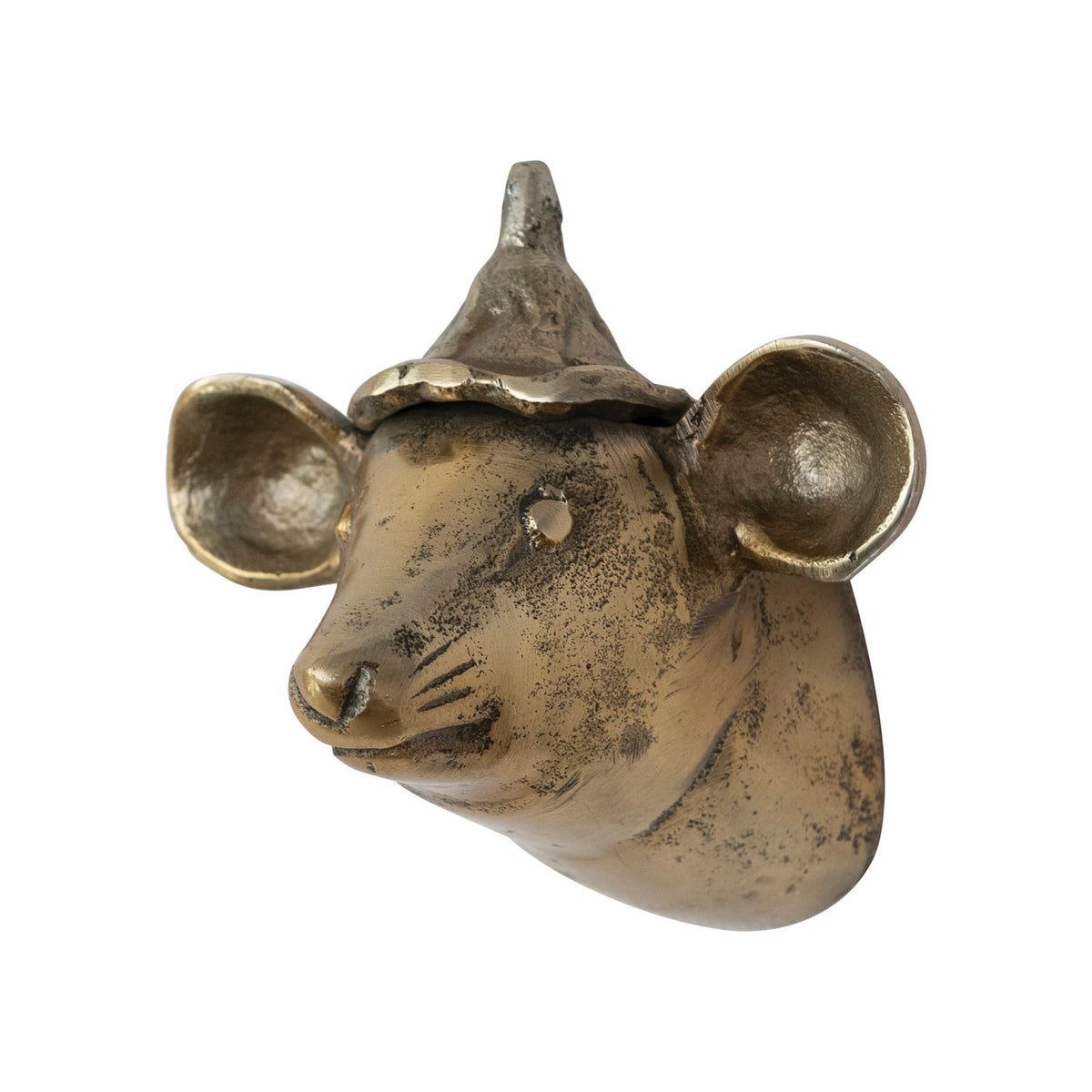 Mouse Head with Hat Wall Decor