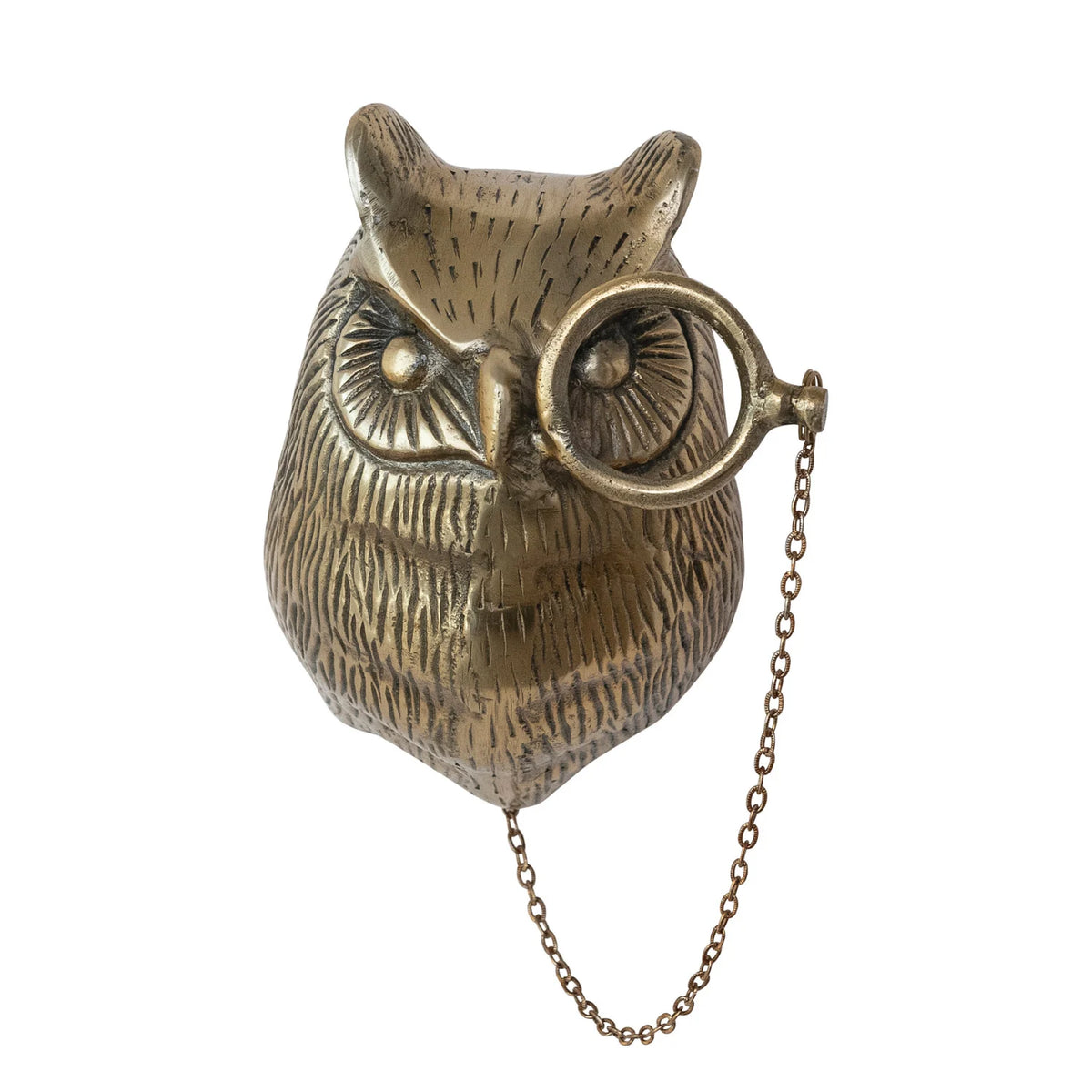 Owl Head with Monocle Wall Decor