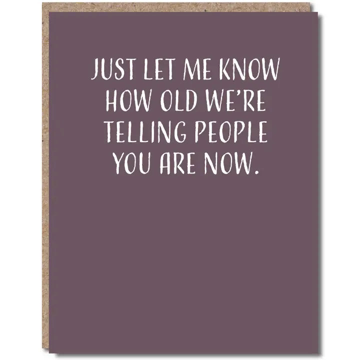 Just Let Me Know Card