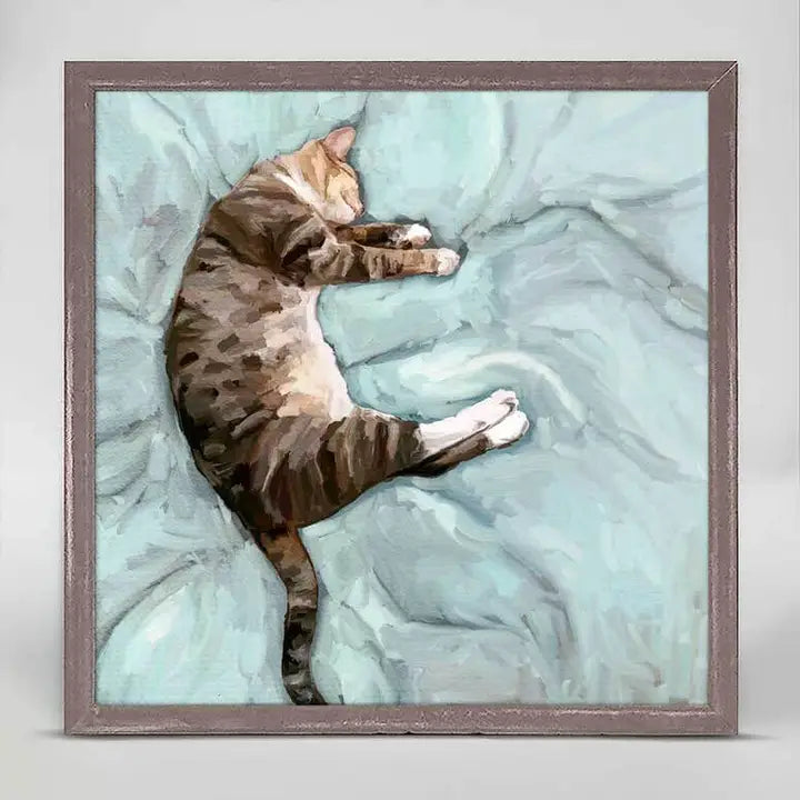 Relaxed Cat Mini Framed Canvas