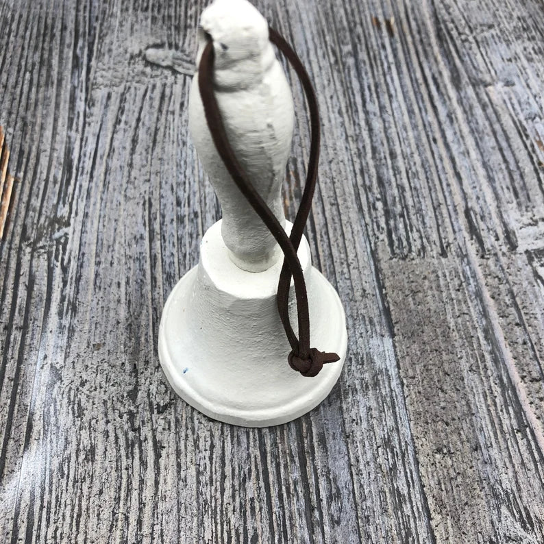 Antique White Cast Iron Bell