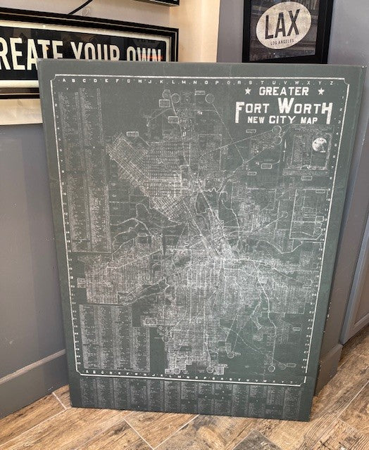 Fort Worth City Map, Lg