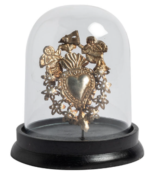 Gilded Heart Dome with Ex Voto Hearts