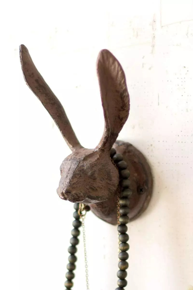 Rustic Cast Iron Rabbit Wall Hook