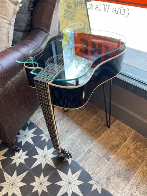 Black Acoustic Guitar Table