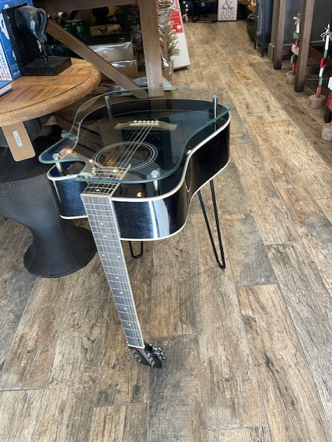 Black Acoustic Guitar Table