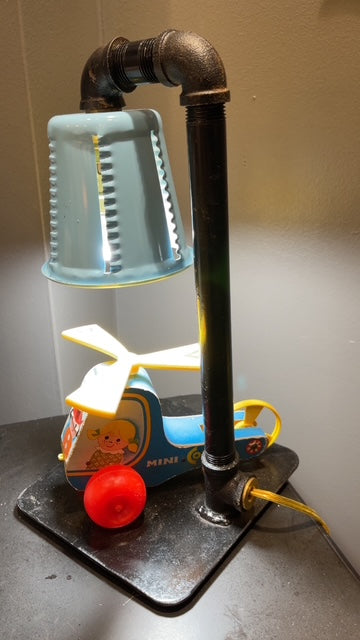 1960's Helicopter Toy Lamp