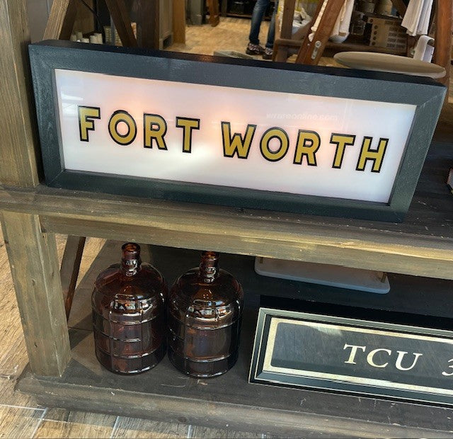 Lighted Fort Worth Sign