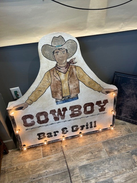 Cowboy Bar & Grill Marquee Sign