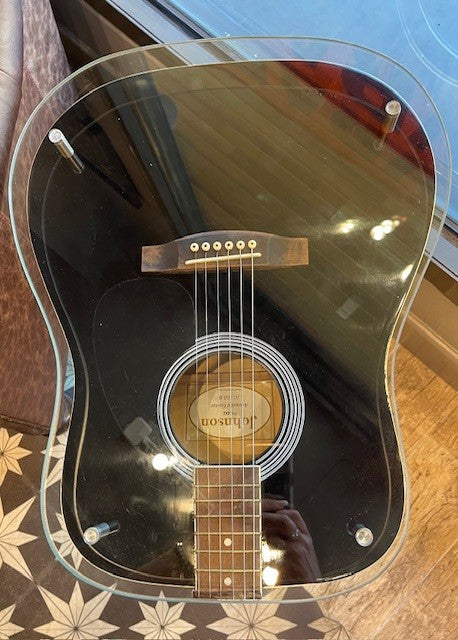 Black Acoustic Guitar Table
